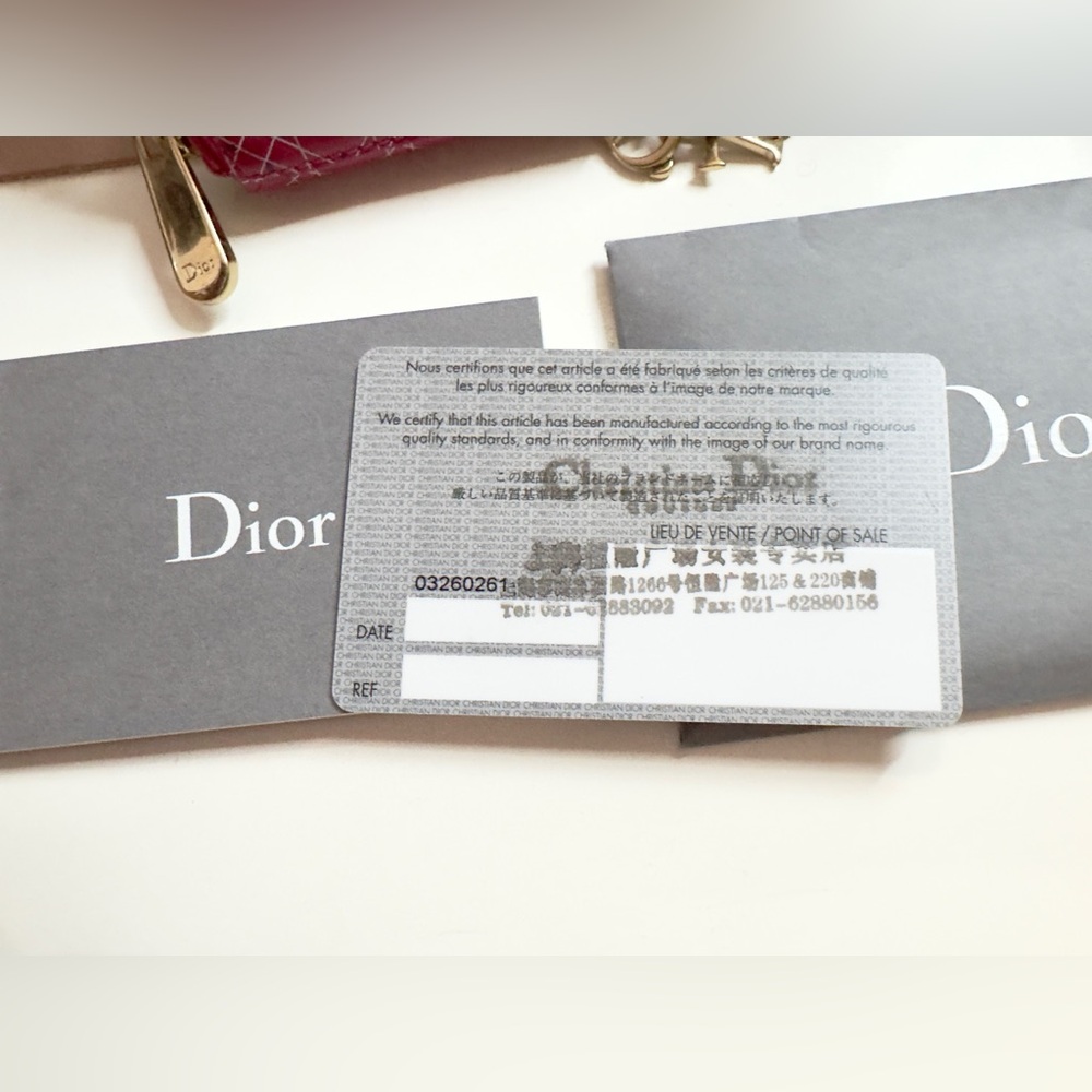 Pink Dior Heart Coin Wallet - Picture 11 of 12